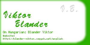 viktor blander business card